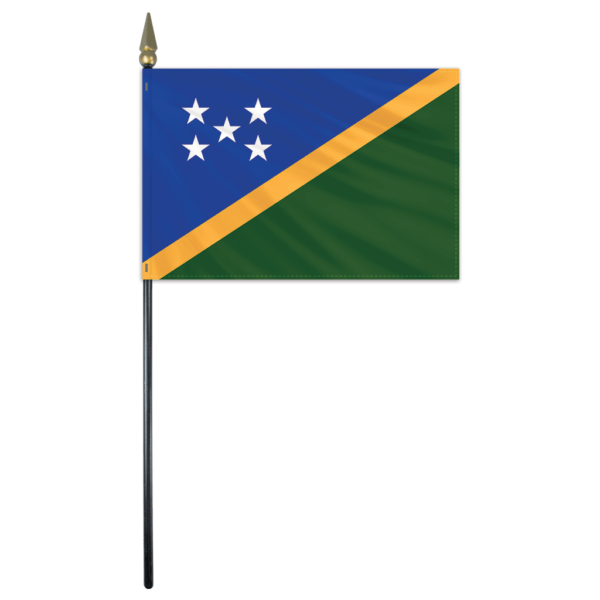 Solomon Islands Flag - 4x6in Stick Flag