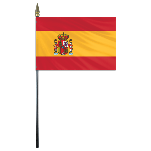 Spain Flag - 4x6in Stick Flag