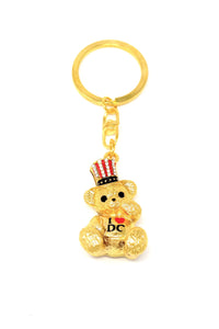 Teddy Bear I ❤️ DC Keychain