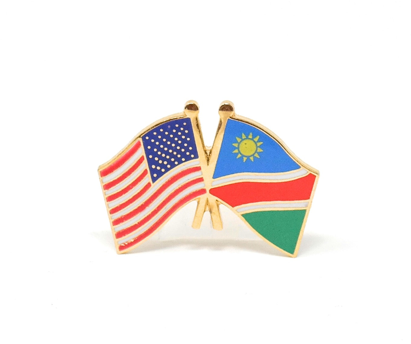 Namibia & USA Friendship Flags Lapel Pin