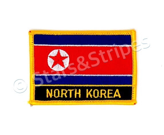 North Korea Flag Embroidered Patch