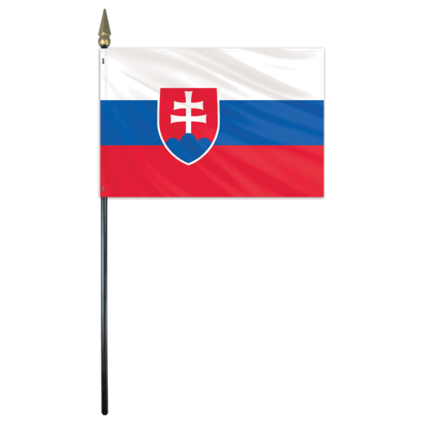 Slovakia Flag - 4x6in Stick Flag