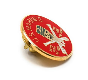 US Marines "Mess With the Best or Die Like the Rest" Lapel pin