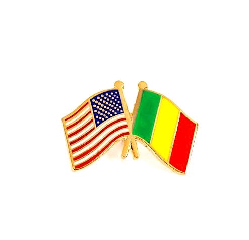 Mali & USA Friendship Flags Lapel Pin