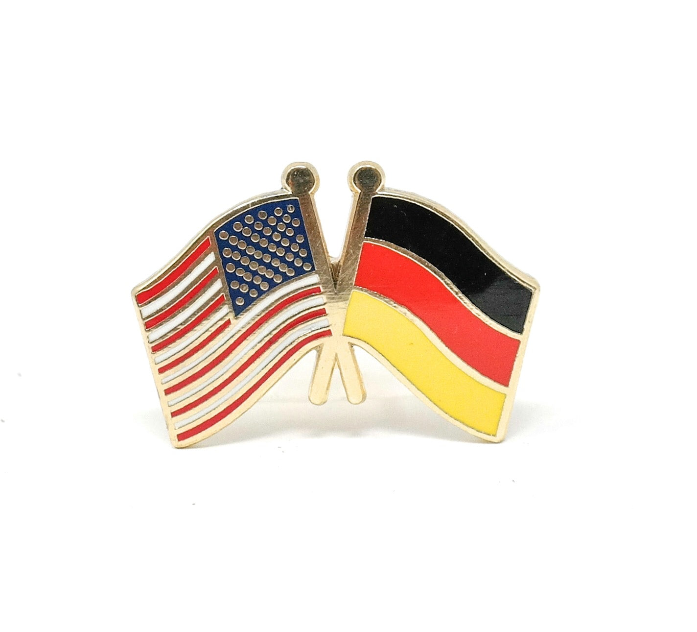 Germany & USA Friendship Flags Lapel Pin