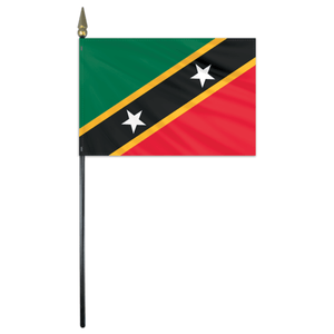 St. Kitts-Nevis Flag - 4x6in Stick Flag