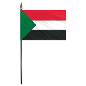 Sudan Flag - 4x6in Stick Flag