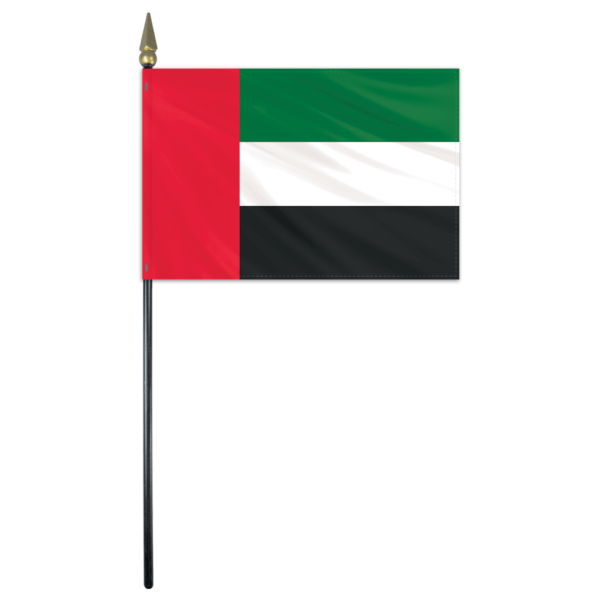 United Arab Emirates Flag - 4x6in Stick Flag