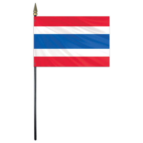 Thailand Flag - 4x6in Stick Flag