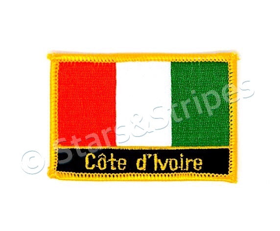 Cote D’ivoire (Ivory Coast) Flag Embroidered Patch