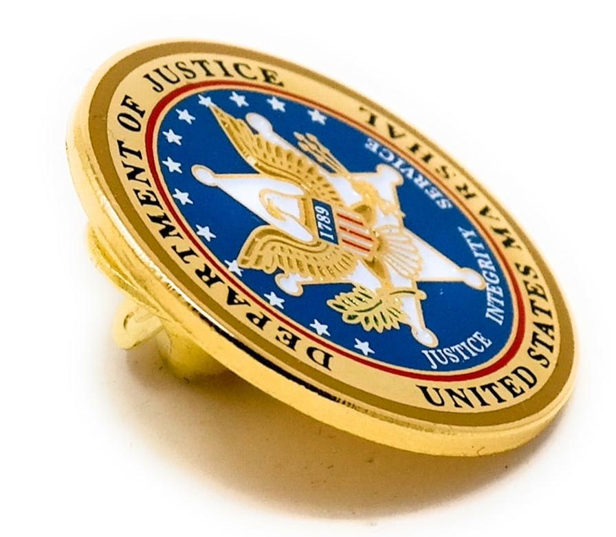 United States Marshal Department of Justice Lapel Pin – I Love DC Gifts