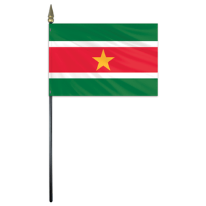 Suriname  Flag - 4x6in Stick Flag