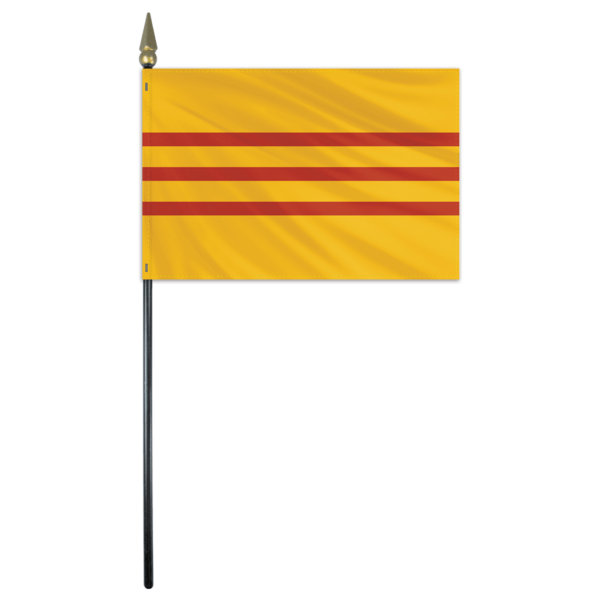 South Vietnam Flag - 4x6in Stick Flag