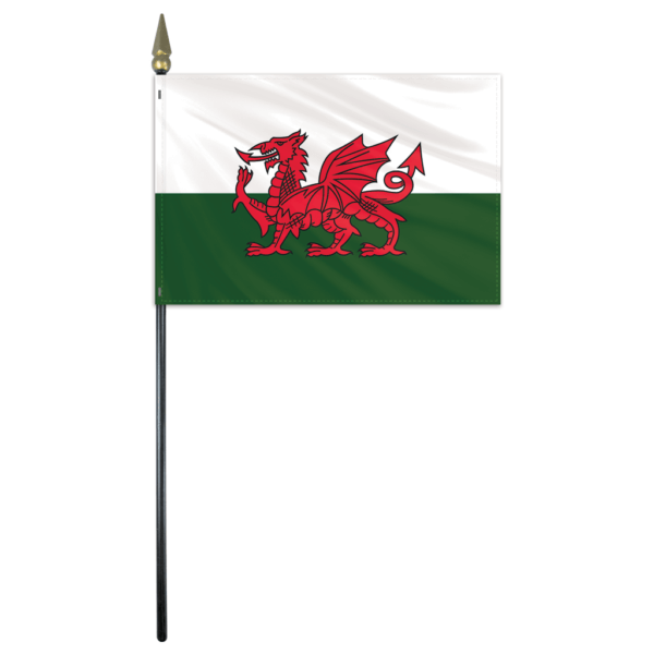 Wales Flag - 4x6in Stick Flag