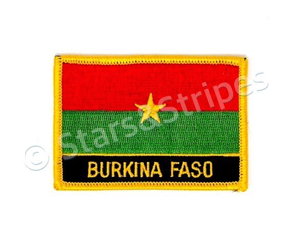 Burkina Faso Flag Embroidered Patch