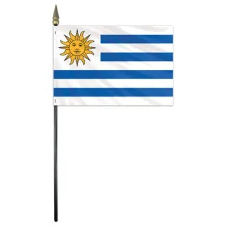 Uruguay Flag - 4x6in Stick Flag
