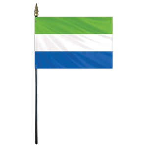 Sierra Leone Flag - 4x6in Stick Flag