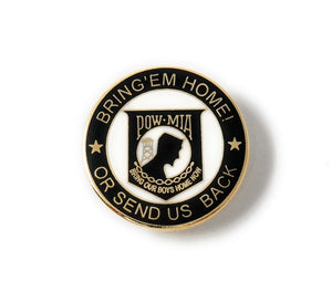 POW-MIA Collectable Lapel Pin Bring'em home or send us back"