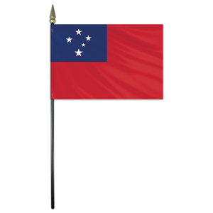Western Samoa Flag - 4x6in Stick Flag