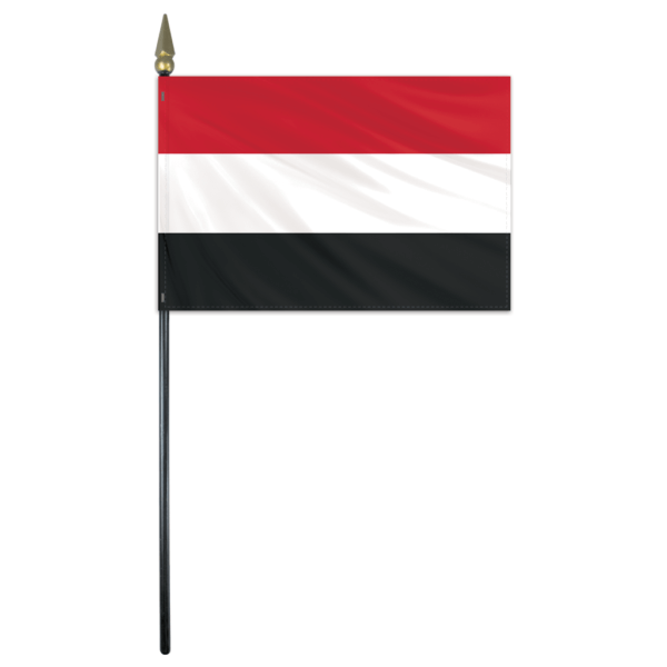 Yemen Flag - 4x6in Stick Flag