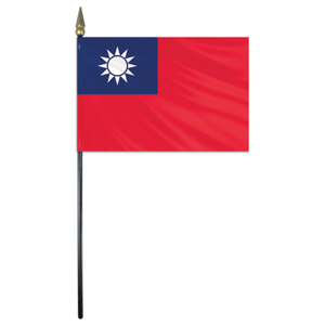 Taiwan Flag - 4x6in Stick Flag