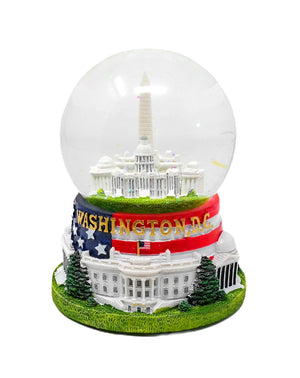Washington DC Landmark w/ American Flag Snow Globe (2 Sizes)