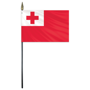 Tonga Flag - 4x6in Stick Flag