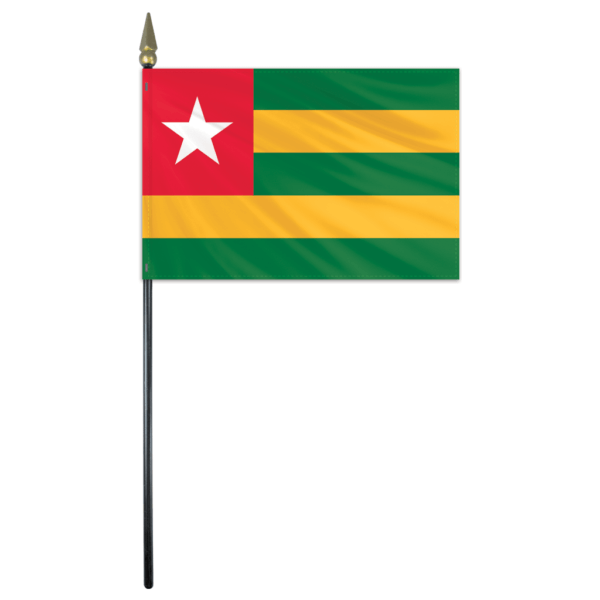 Togo Flag - 4x6in Stick Flag