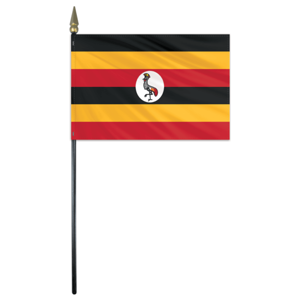 Uganda Flag - 4x6in Stick Flag