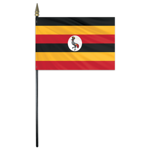 Uganda Flag - 4x6in Stick Flag