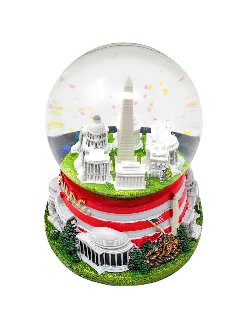 Washington DC Landmark w/ American Flag Snow Globe (2 Sizes)