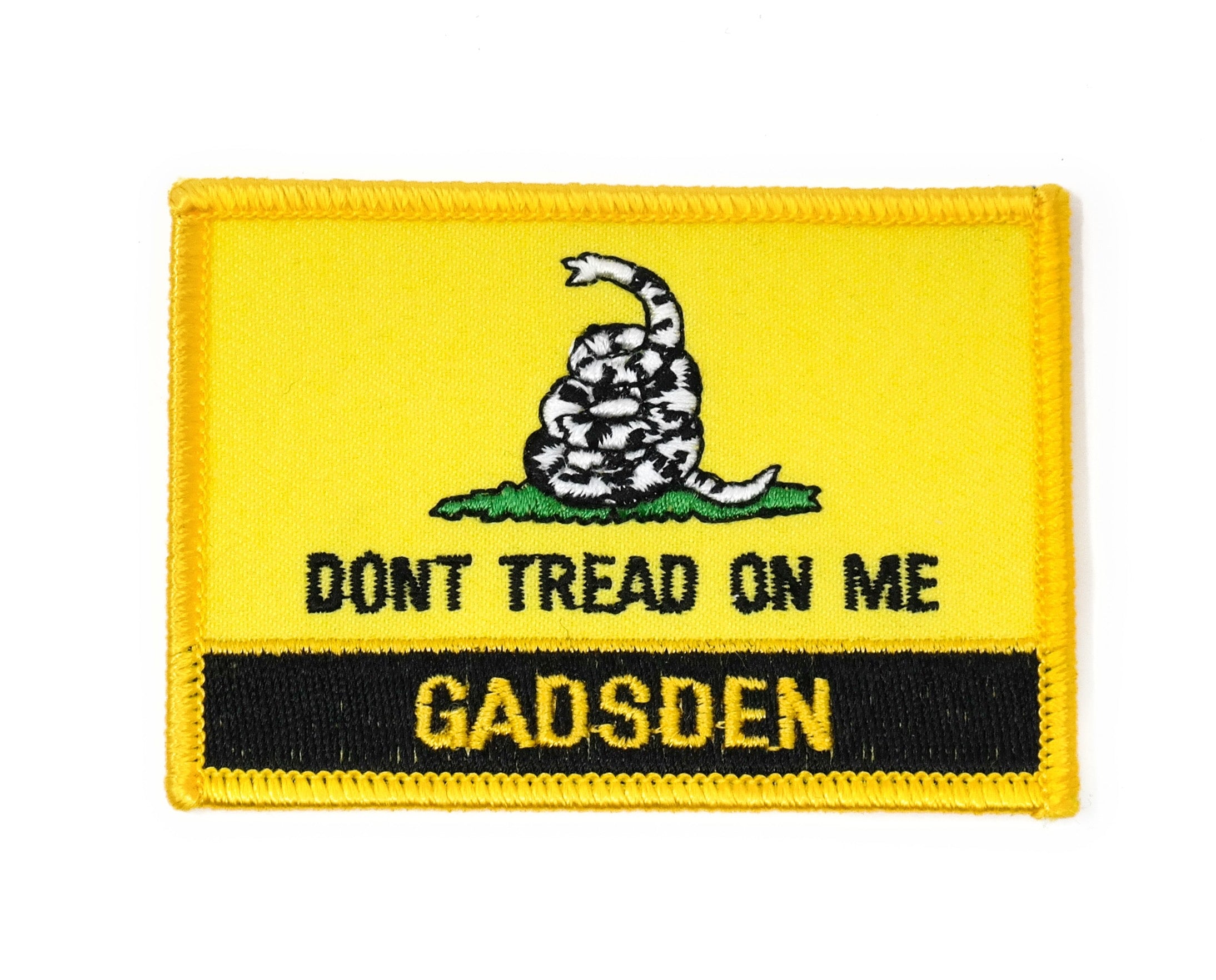 'Don't Tread on Me' Yellow Gadsden Flag Embroidered Patch