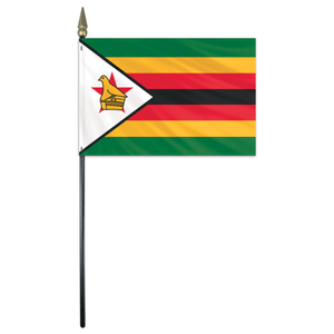 Zimbabwe Flag - 4x6in Stick Flag